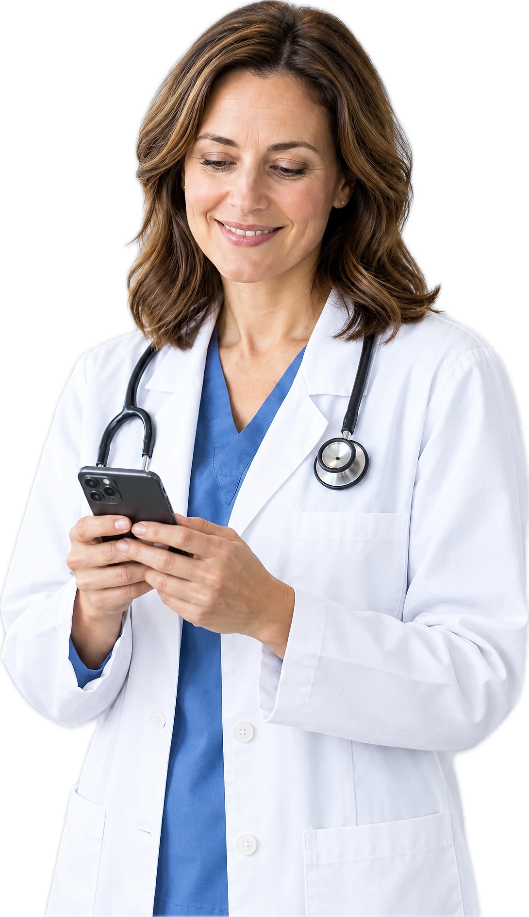 Doctor smiling in her medical centre